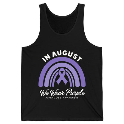 In August We Wear Purple Overdose Awareness overdose awareness Tank Top Black product mockup