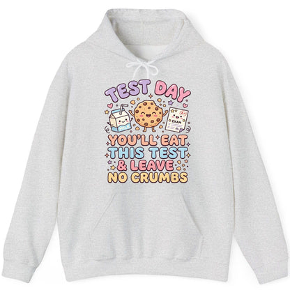 Test Day You'll Eat This Test & Leave No Crumbs Student Testing Hoodie - product mockup - Ash