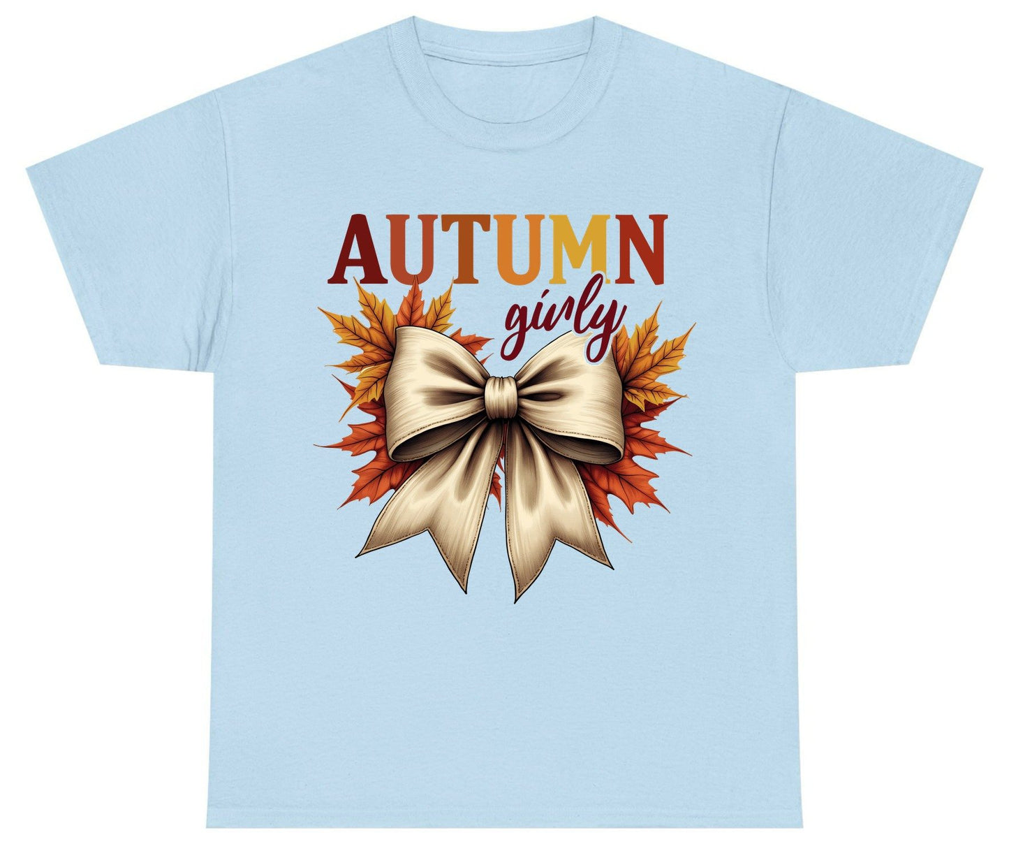 Autumn Girly autumn Youth T-Shirt Light Blue product mockup