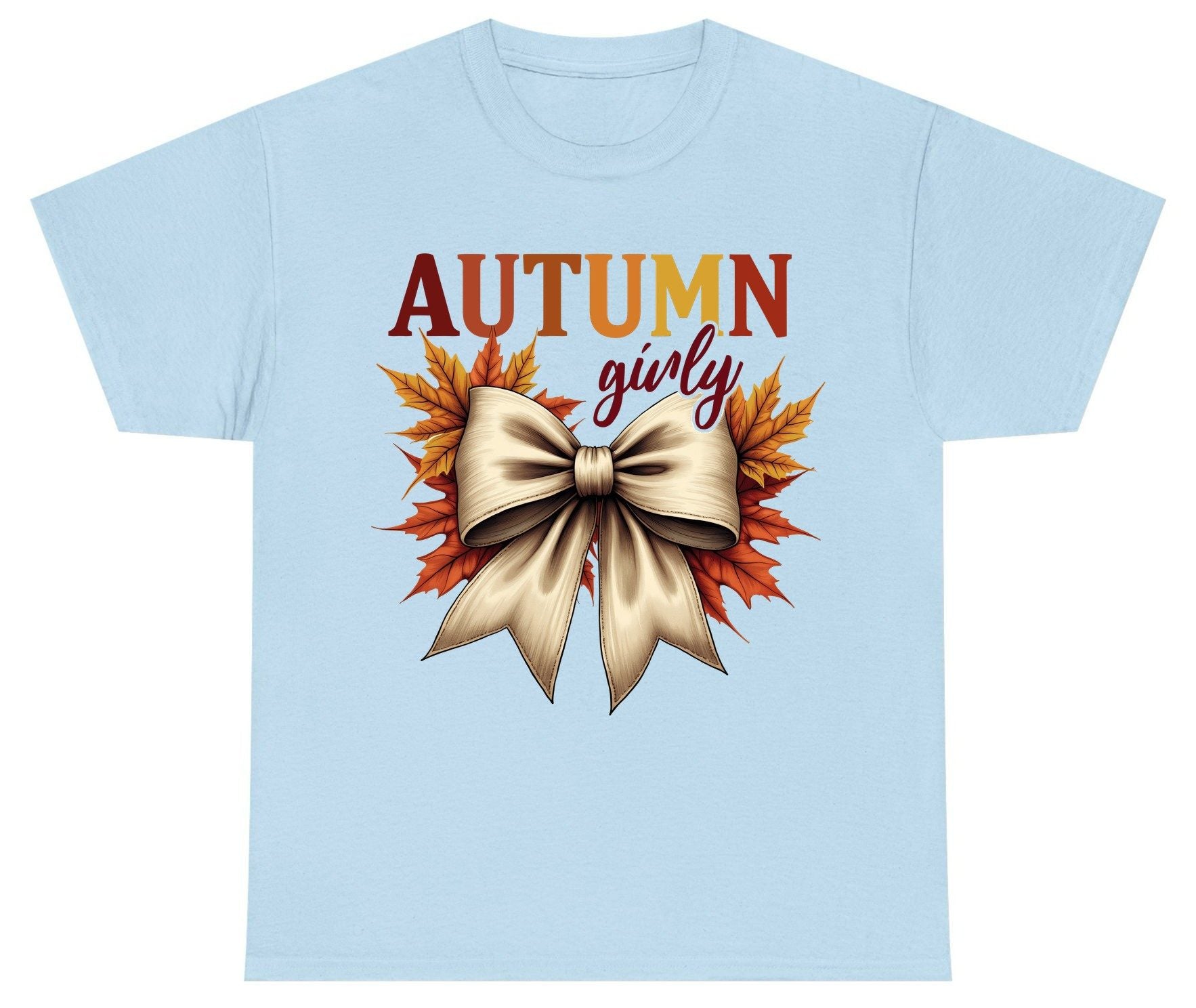 Autumn Girly autumn Youth T-Shirt Light Blue product mockup