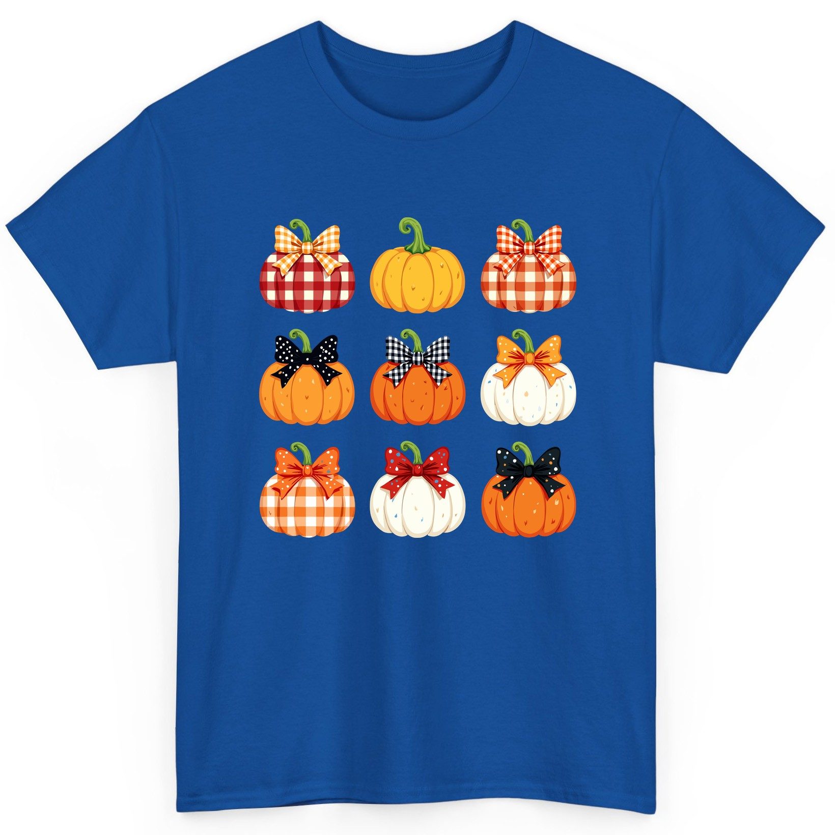 Decorative Fall Pumpkins fall pumpkins T-Shirt Royal product mockup