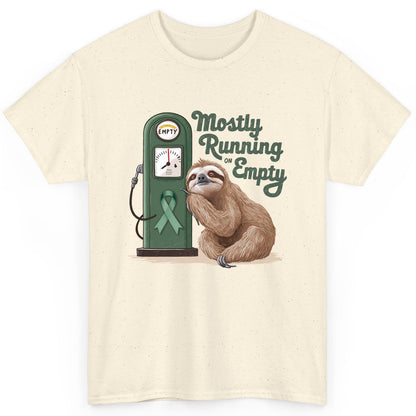 Mostly Running on Empty sloth T-Shirt Natural product mockup