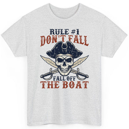 Rule 1 Don't Fall Off the Boat pirate T-Shirt Ash product mockup
