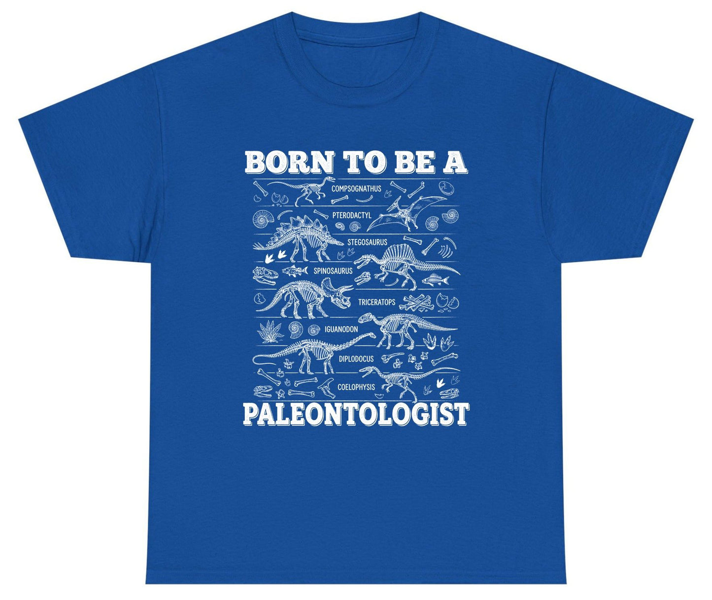 Born to Be a Paleontologist dinosaur skeletons Youth T-Shirt Royal product mockup