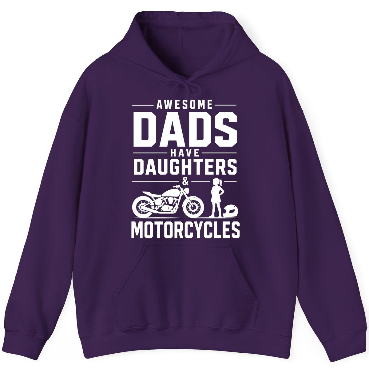 Awesome Dads Have Daughters & Motorcycles motorcycle dad Hoodie Purple product mockup