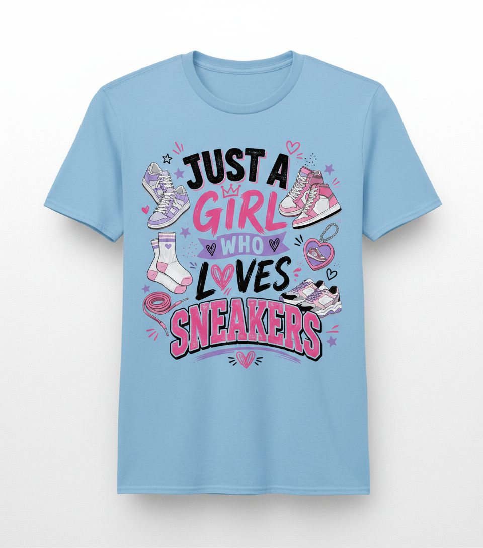 Sneakers Sneaker Collectors T-Shirt - product mockup - Light Blue