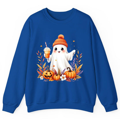 Cute Ghost Pumpkin Spice Latte cute Halloween ghost Sweatshirt Royal product mockup