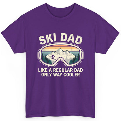 Ski Dad Like a Regular Dad Only Way Cooler skiing T-Shirt Purple product mockup