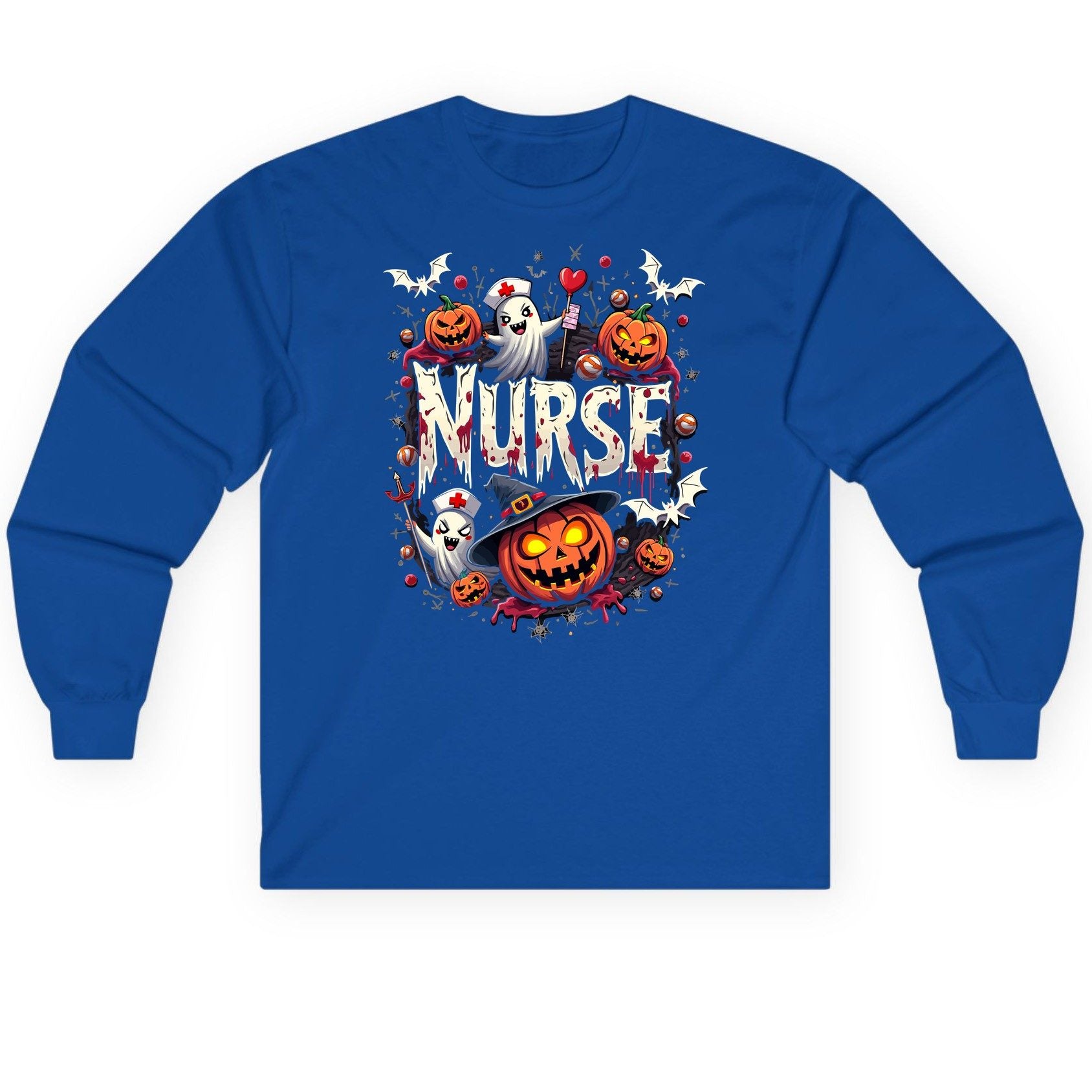 Nurse Halloween nurse Long Sleeve Tee Royal product mockup