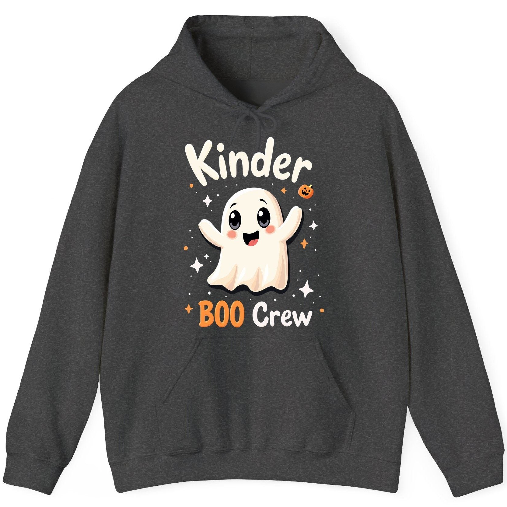 Kinder Boo Crew cute ghost Hoodie Dark Heather product mockup