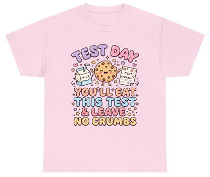 Test Day You'll Eat This Test & Leave No Crumbs Youth T-Shirt - product mockup - Light Pink