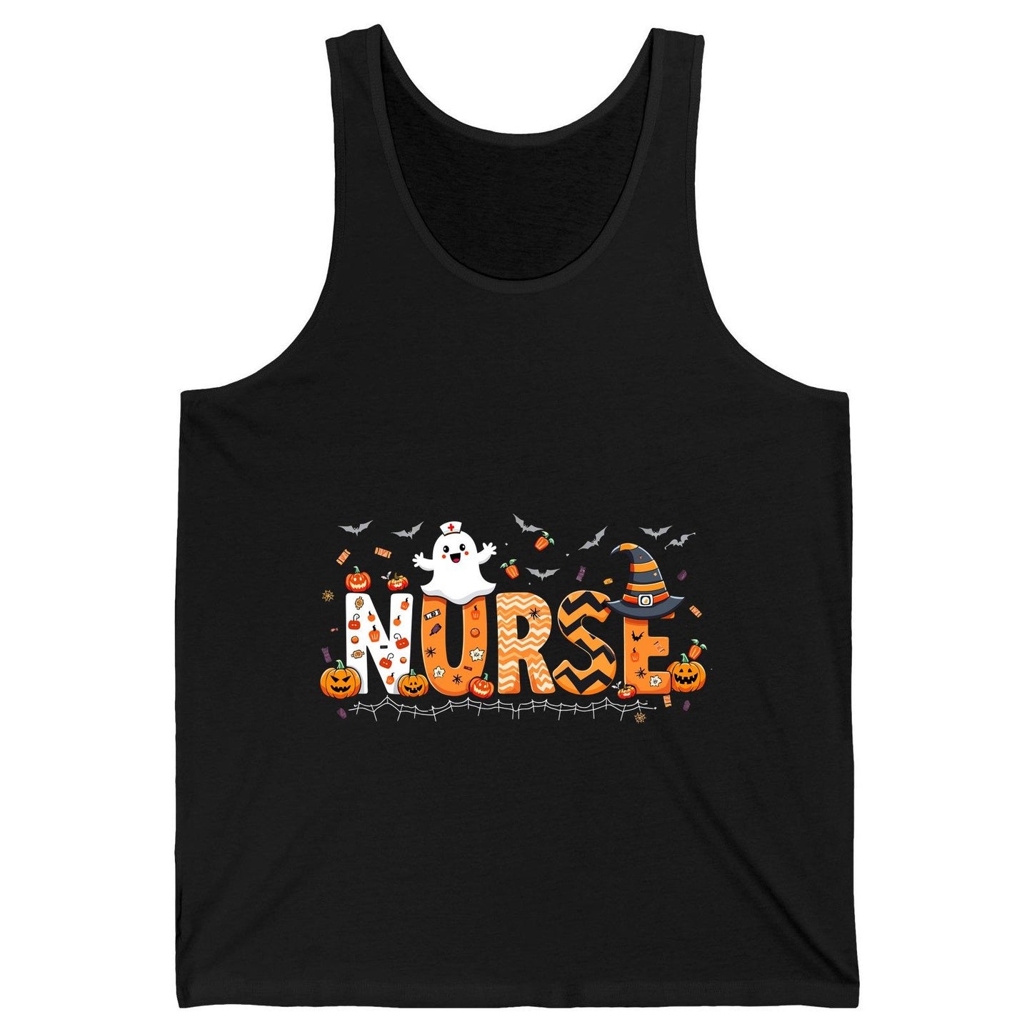 Nurse Halloween Tank Top Black product mockup
