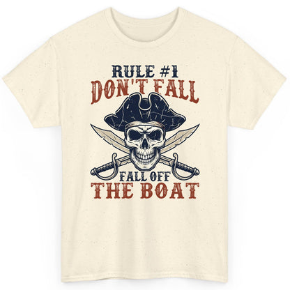 Rule 1 Don't Fall Off the Boat pirate T-Shirt Natural product mockup