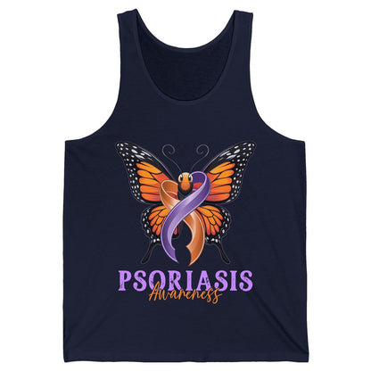 Psoriasis Awareness psoriasis awareness Tank Top Navy product mockup