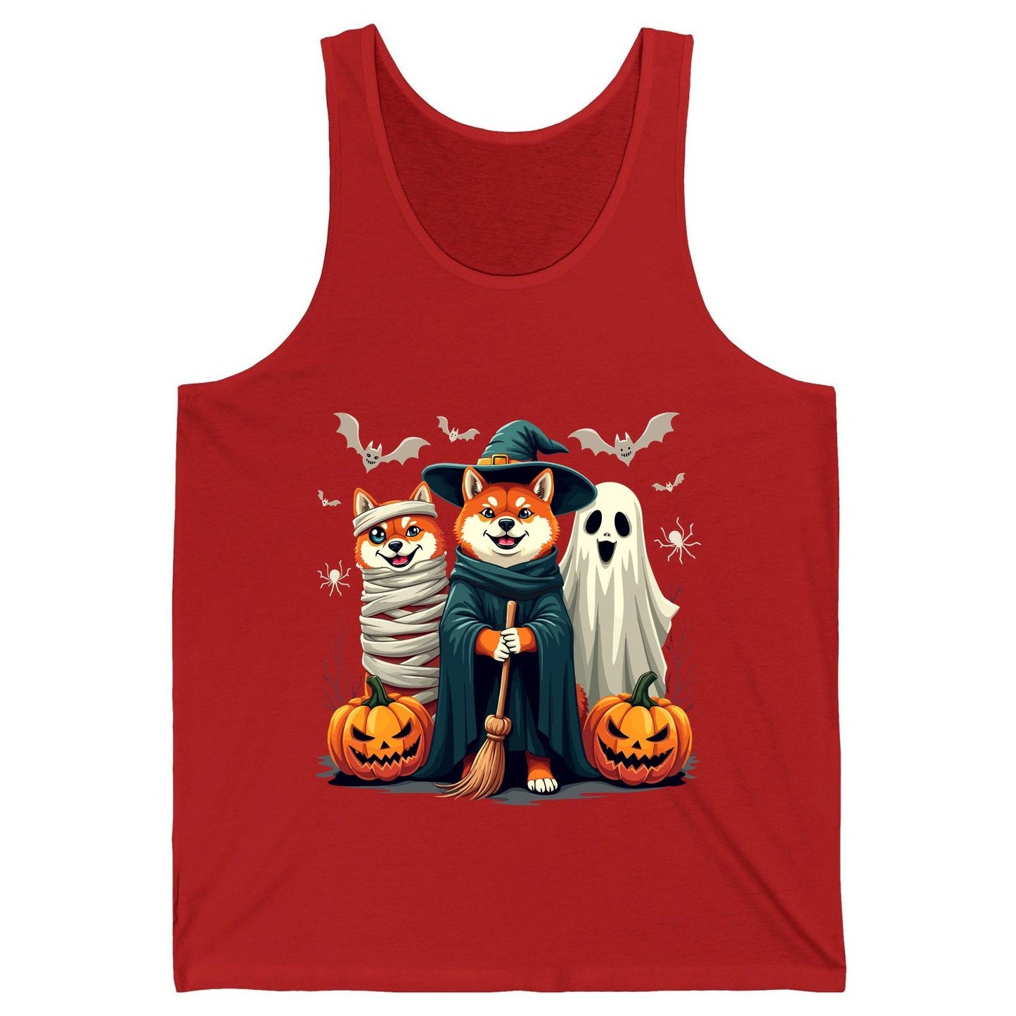 Shiba Inu Halloween Costumes shiba inu Tank Top Red product mockup