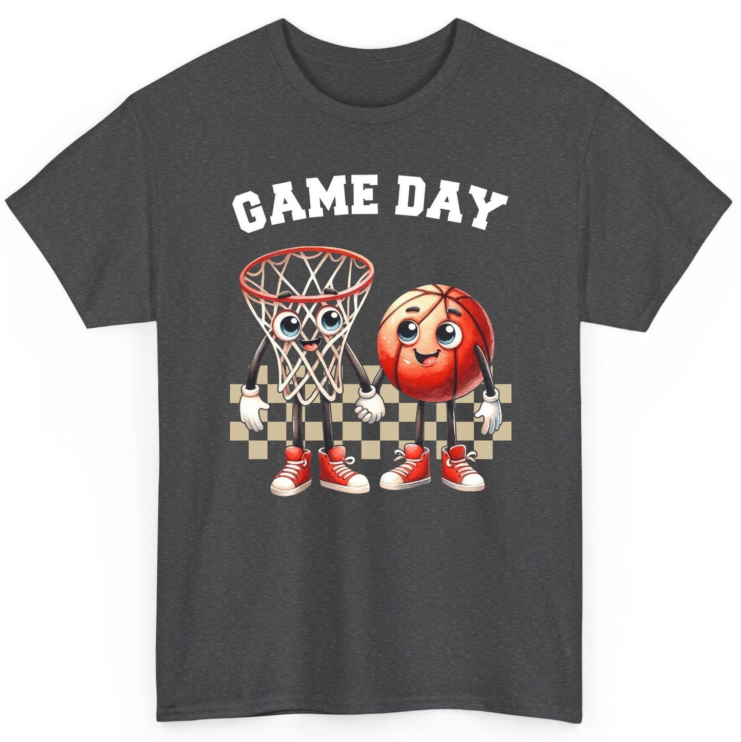Game Day basketball T-Shirt Dark Heather product mockup