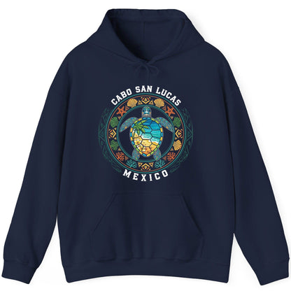 Cabo San Lucas Mexico sea turtle Hoodie Navy product mockup
