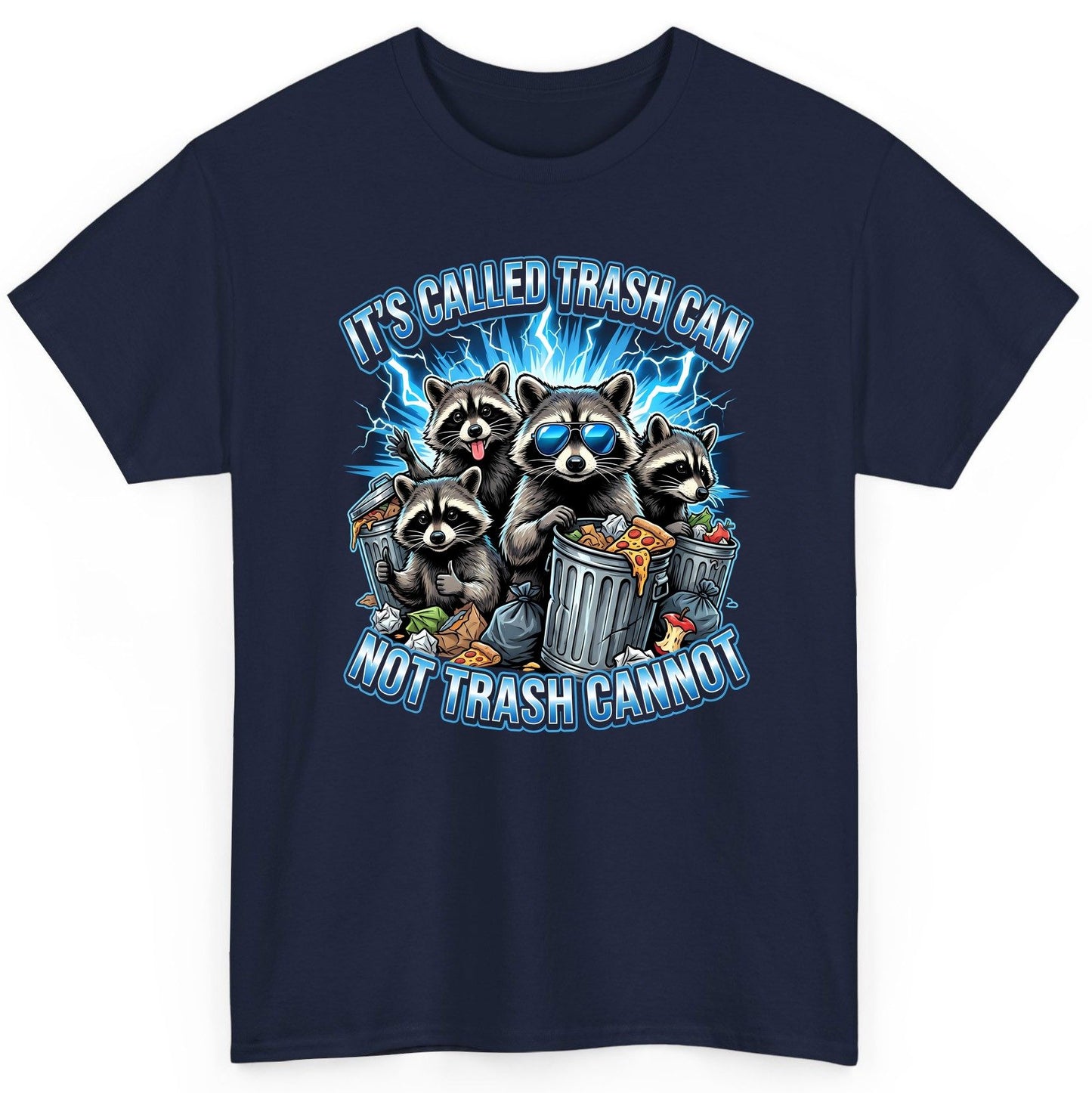 It's Called Trash Can Not Trash Cannot raccoons T-Shirt Navy product mockup