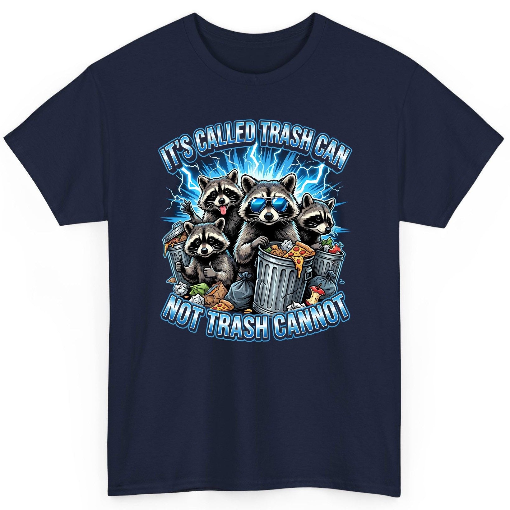 It's Called Trash Can Not Trash Cannot raccoons T-Shirt Navy product mockup