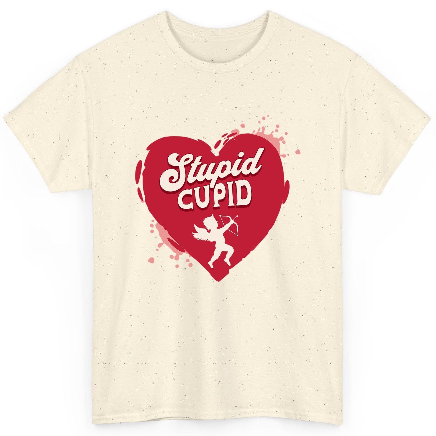 Stupid Cupid anti-Valentine's Day T-Shirt Natural product mockup