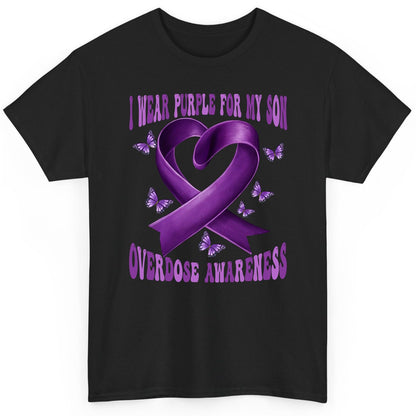 I Wear Purple for My Son Overdose Awareness overdose awareness T-Shirt Black product mockup