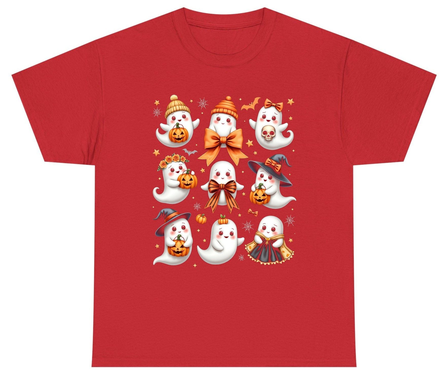 Cute Kawaii Ghosts Collection cute Halloween ghosts Youth T-Shirt Red product mockup