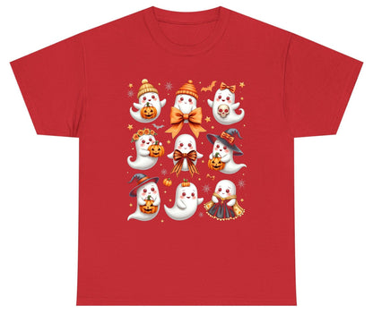 Cute Kawaii Ghosts Collection cute Halloween ghosts Youth T-Shirt Red product mockup