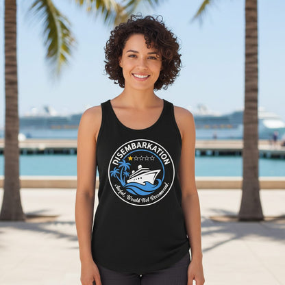 Disembarkation Awful, Would Not Recommend cruising Tank Top Black lifestyle mockup