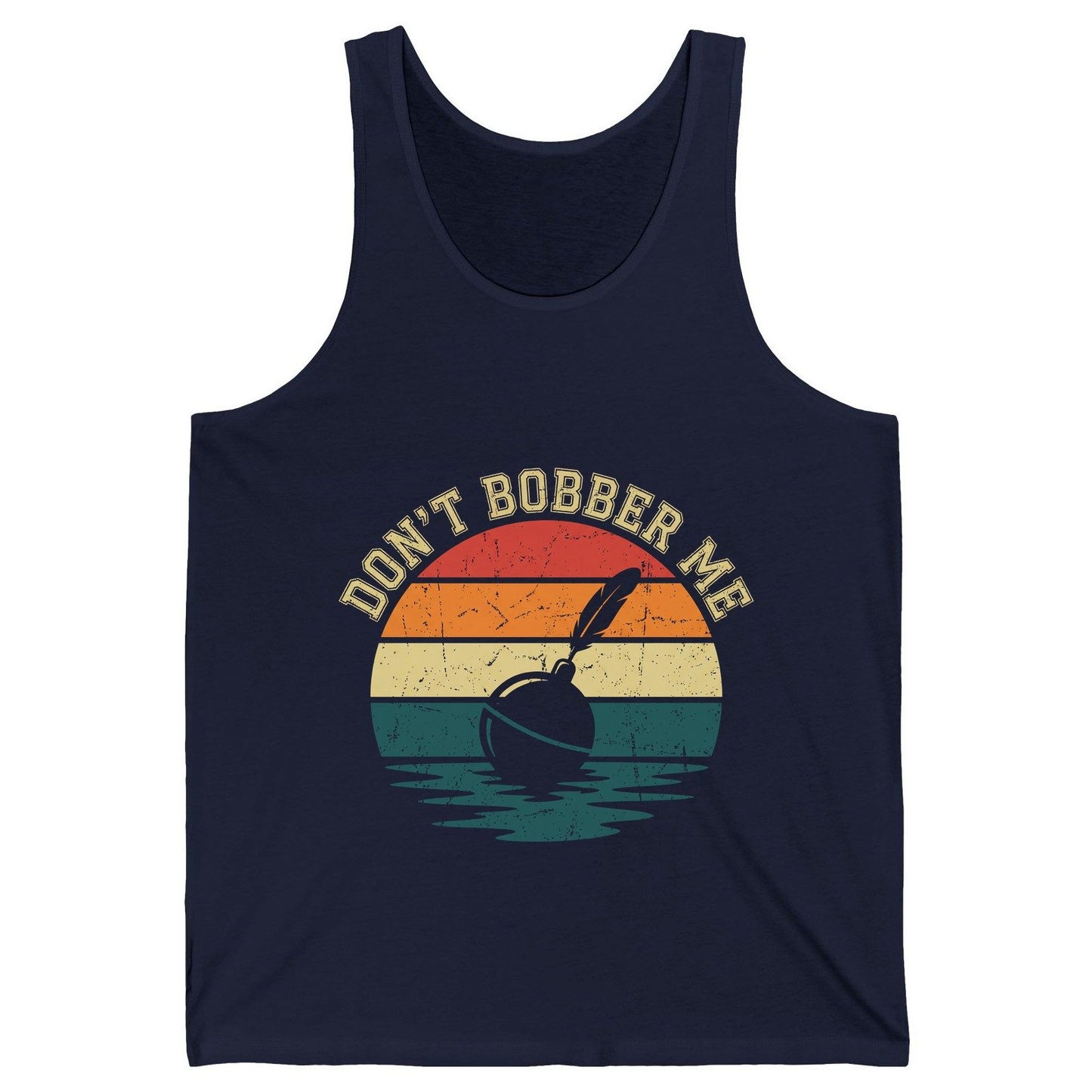 Don't Bobber Me fishing Tank Top Navy product mockup