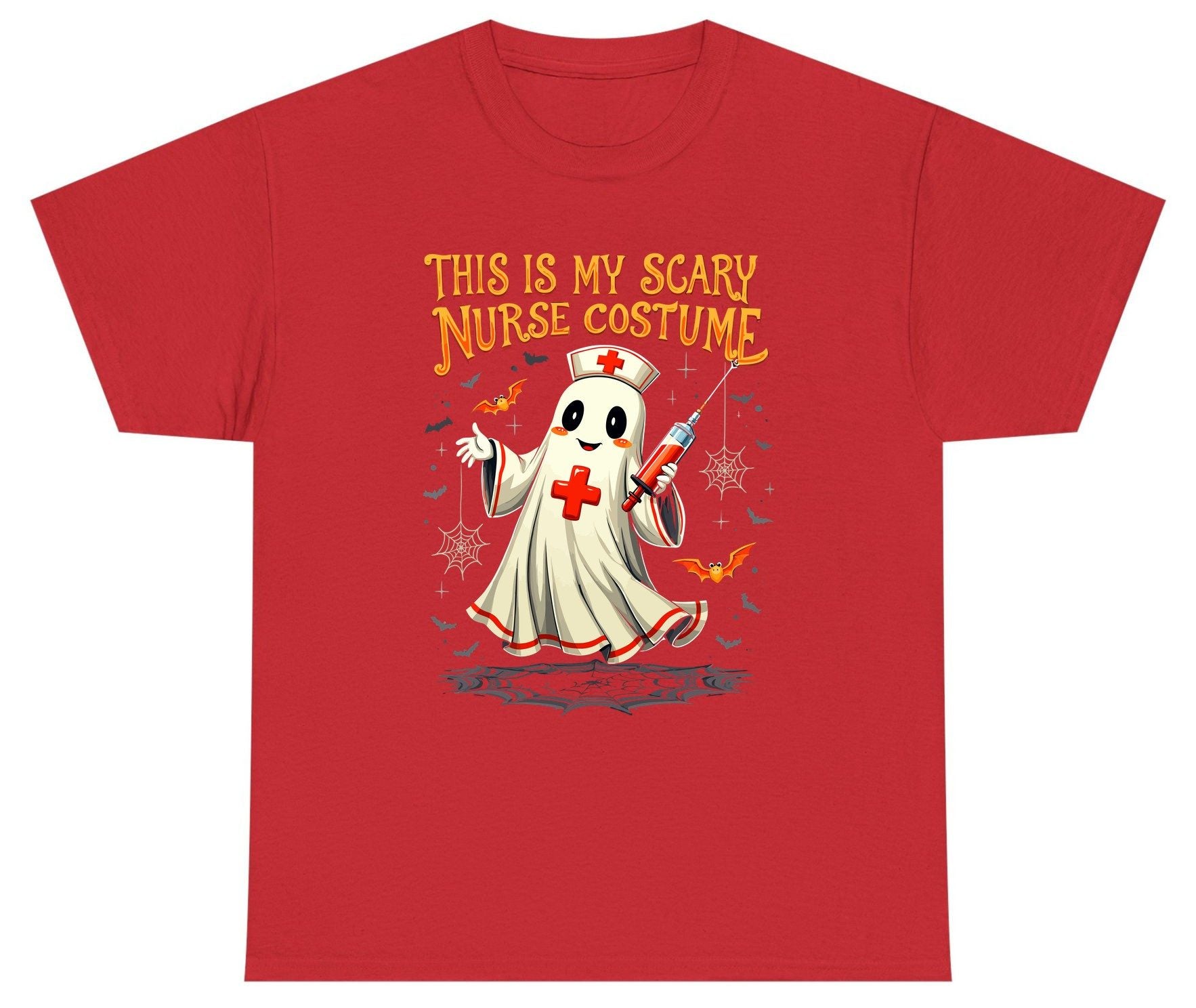 This Is My Scary Nurse Costume Halloween ghost nurse Youth T-Shirt Red product mockup