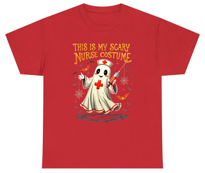 This Is My Scary Nurse Costume Halloween ghost nurse Youth T-Shirt Red product mockup
