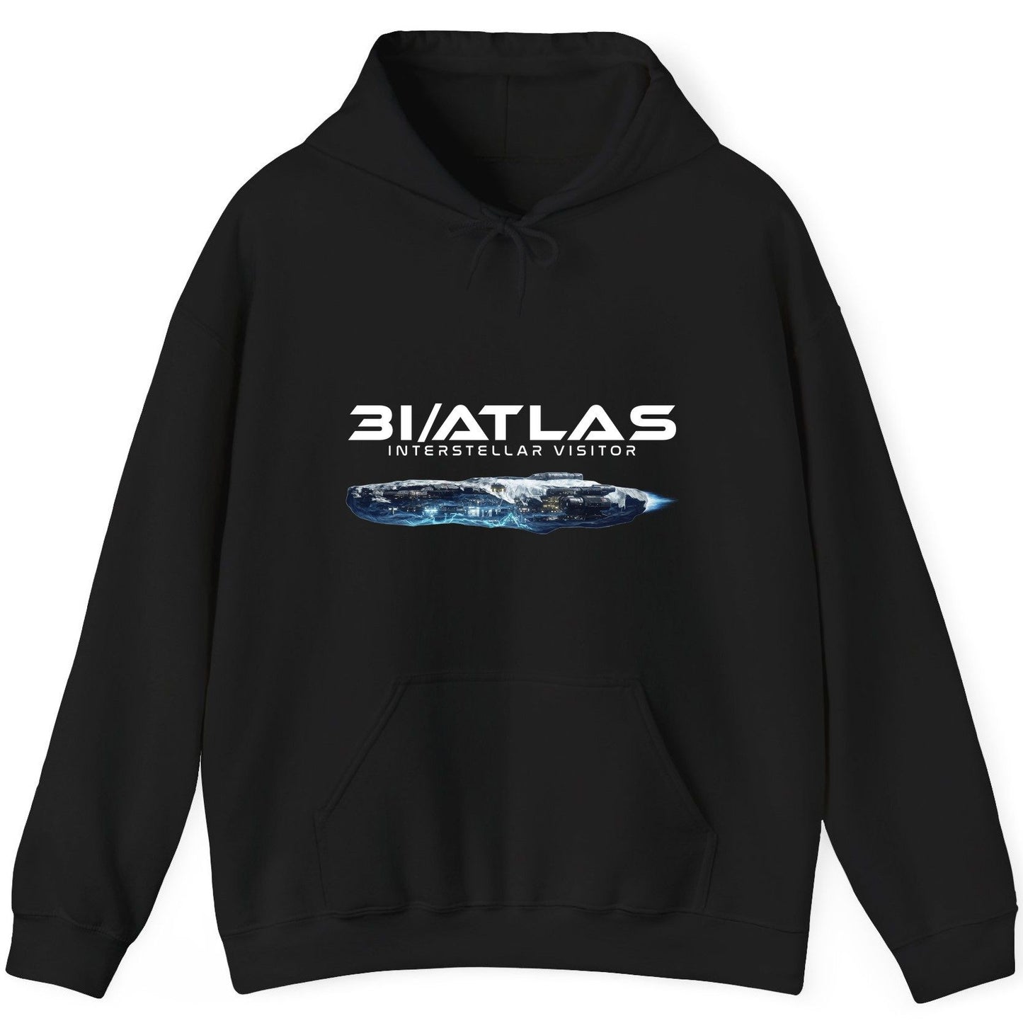31 Atlas Interstellar Visitor sci-fi spaceship Hoodie Black product mockup