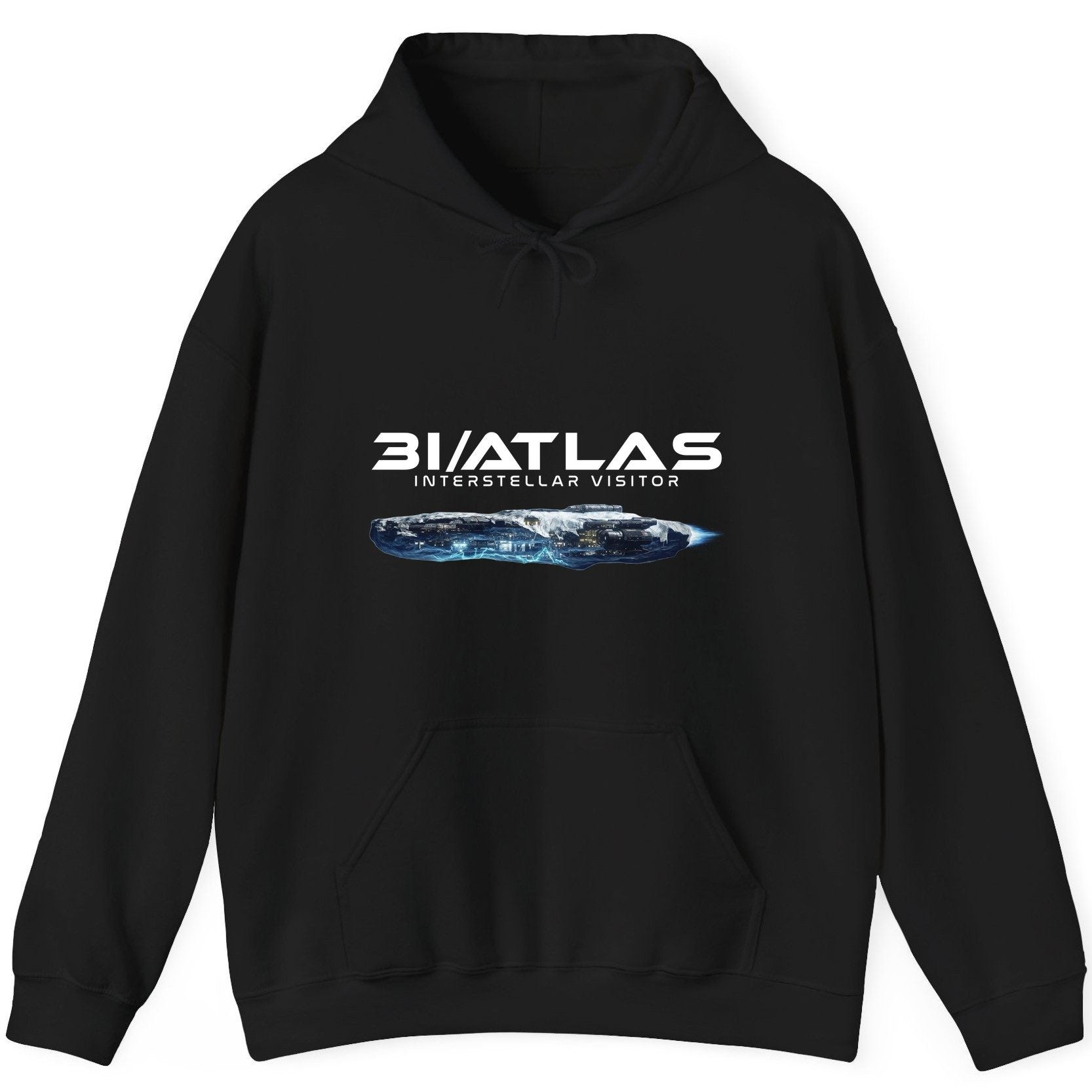 31 Atlas Interstellar Visitor sci-fi spaceship Hoodie Black product mockup