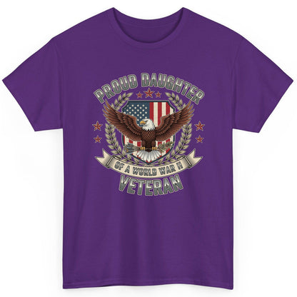 Proud Daughter of a World War Ii Veteran wwii veteran T-Shirt Purple product mockup