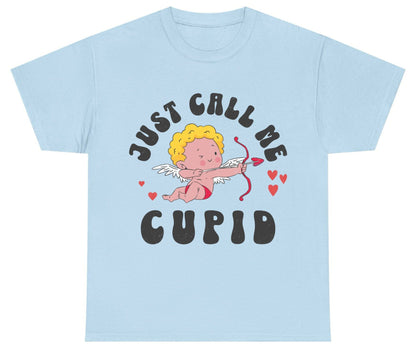 Just Call Me Cupid cupid Youth T-Shirt Light Blue product mockup