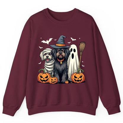 Halloween Dogs in Costumes Halloween dogs Sweatshirt Maroon product mockup