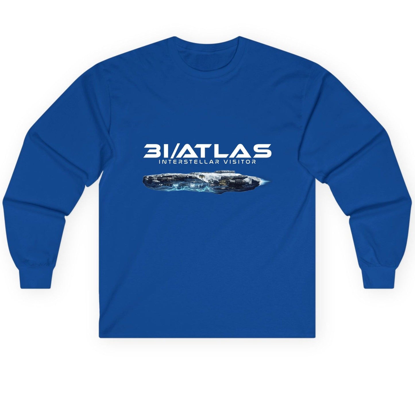 31 Atlas Interstellar Visitor sci-fi spaceship Long Sleeve Tee Royal product mockup