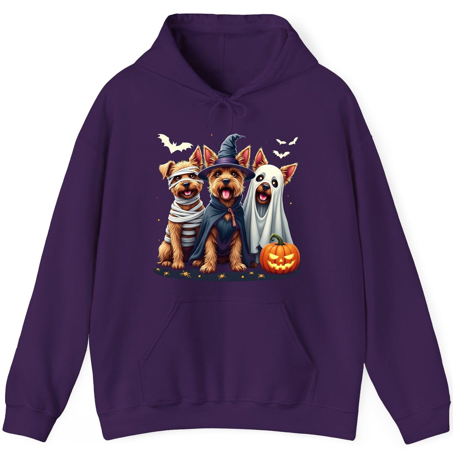 Cute Dogs Halloween Costumes dogs in Halloween costumes Hoodie Purple product mockup