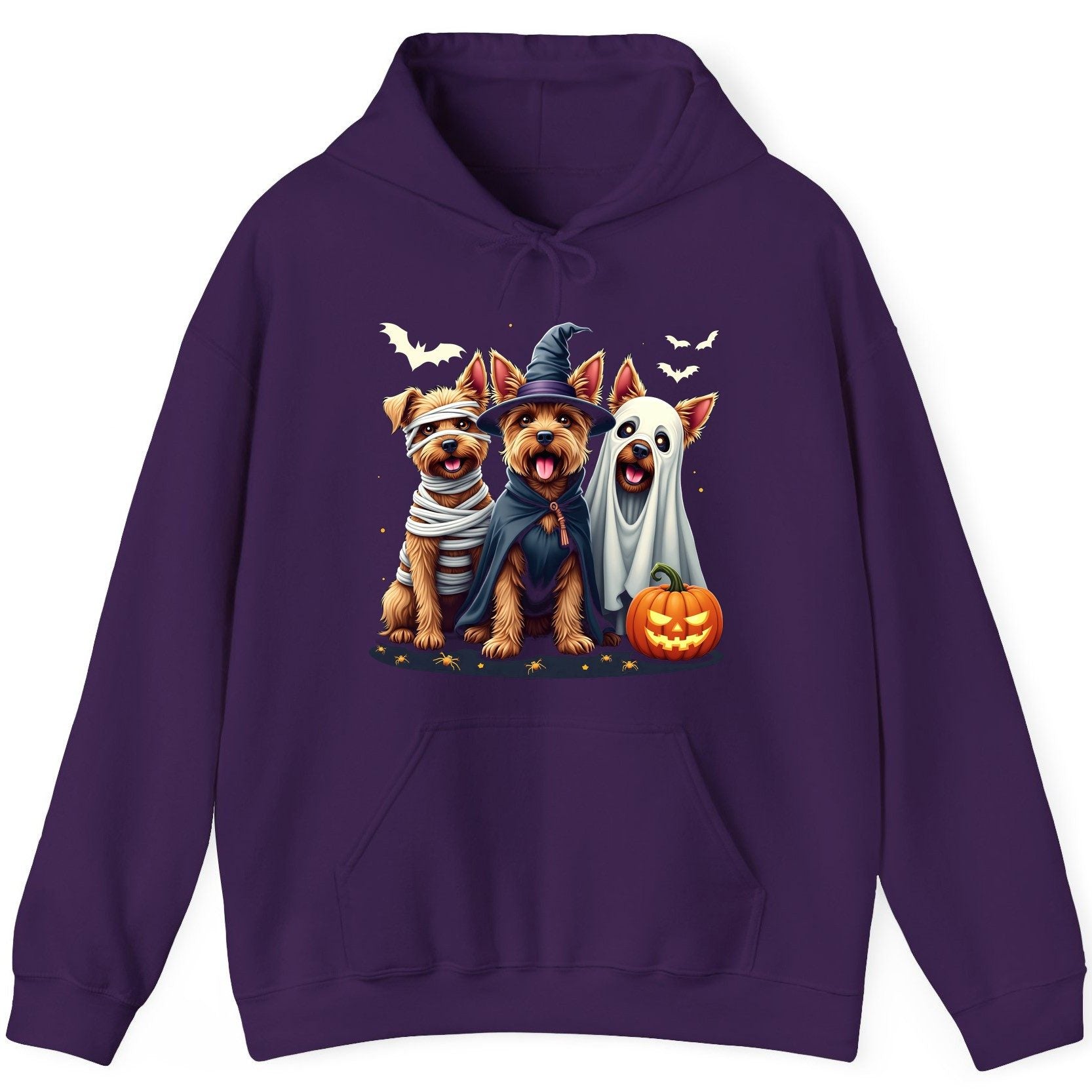 Cute Dogs Halloween Costumes dogs in Halloween costumes Hoodie Purple product mockup