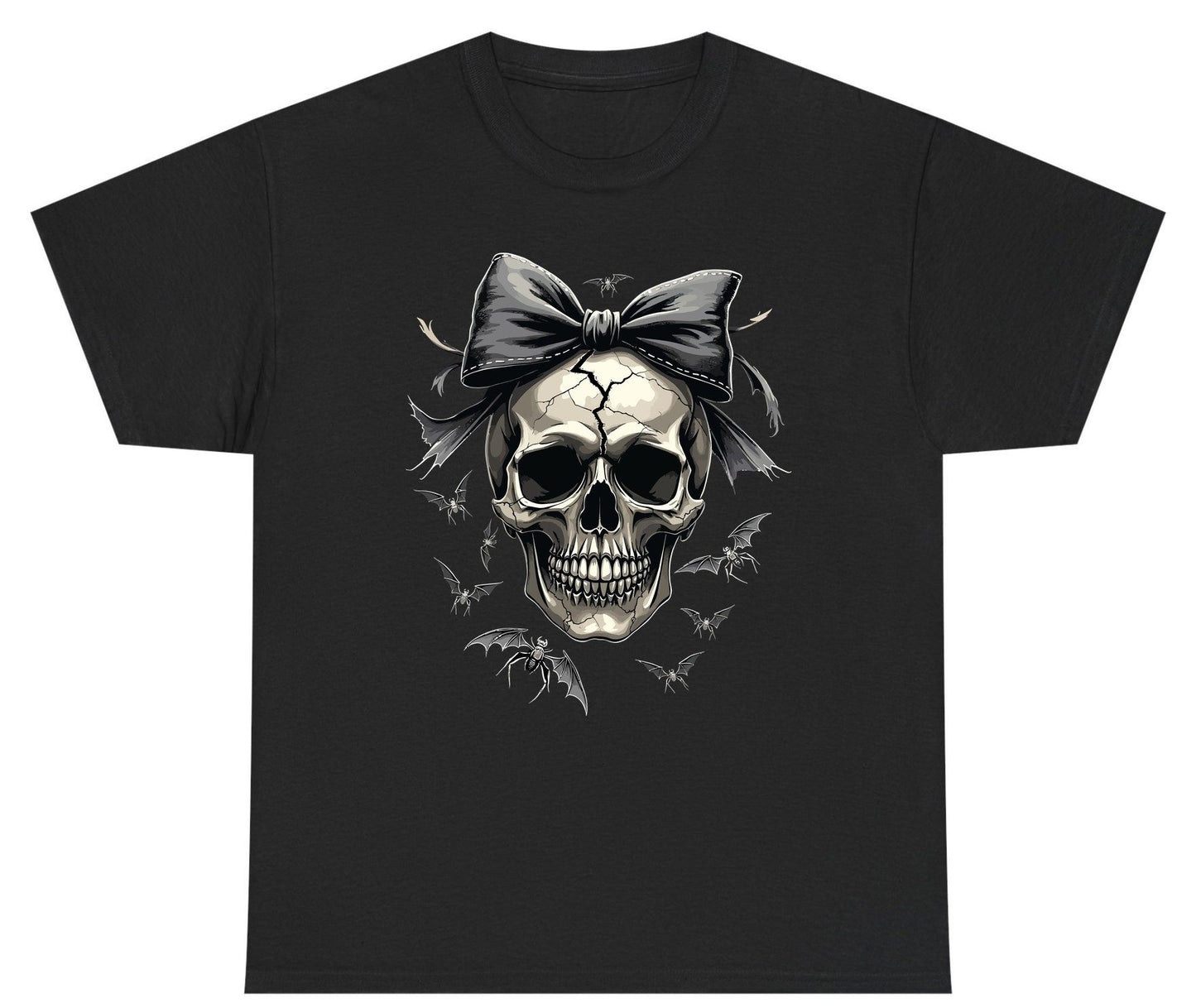 Gothic Skull with Bow gothic skull Youth T-Shirt Black product mockup