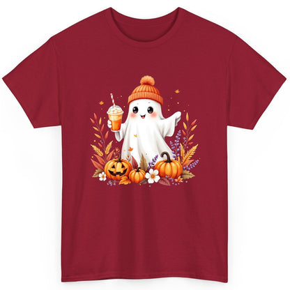 Cute Ghost Pumpkin Spice Latte cute Halloween ghost T-Shirt Cardinal Red product mockup