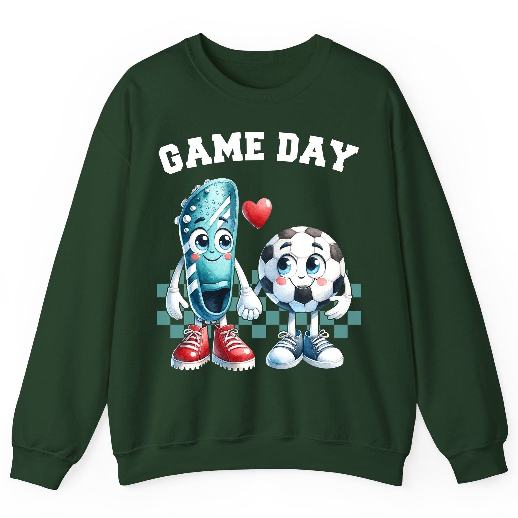 Game Day soccer Sweatshirt Forest Green product mockup