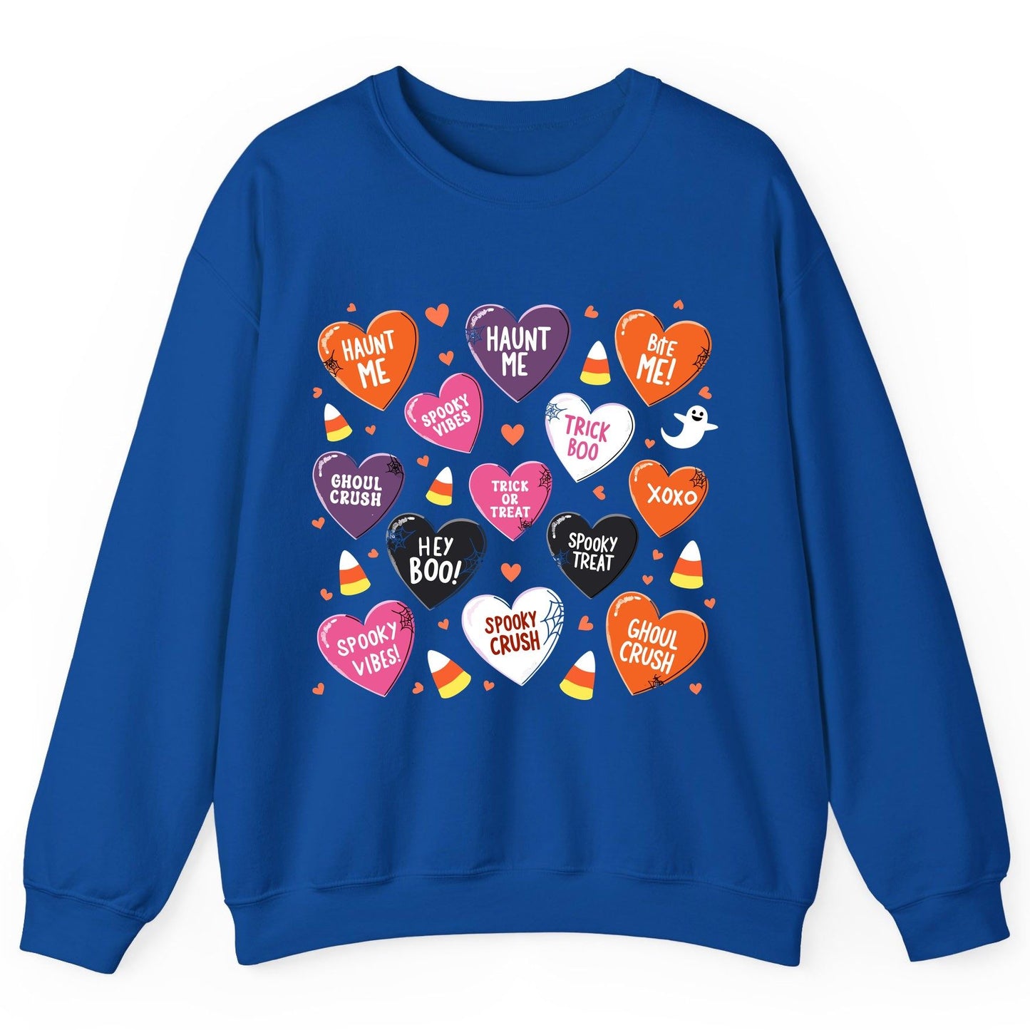 Spooky Halloween Conversation Hearts Halloween conversation hearts Sweatshirt Royal product mockup