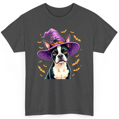 Halloween Boston Terrier Witch boston terrier T-Shirt Dark Heather product mockup
