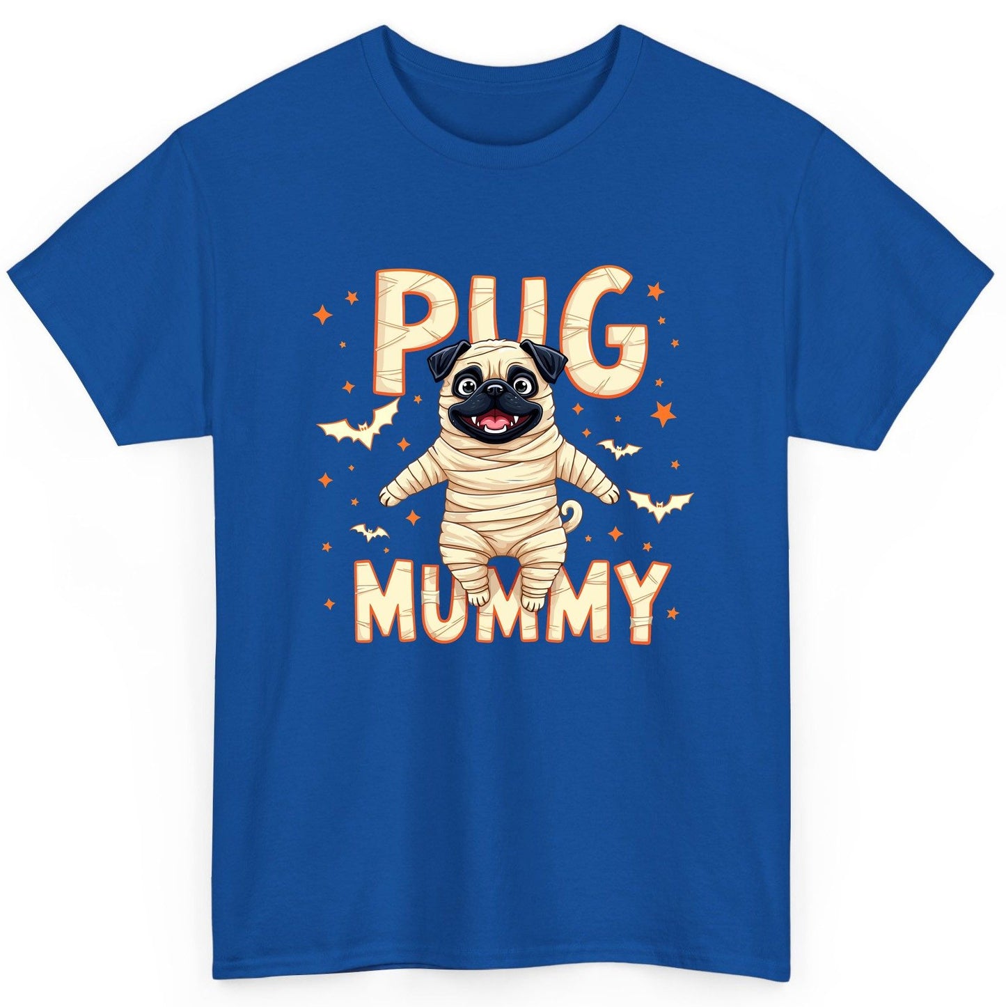 Pug Mummy pug T-Shirt Royal product mockup