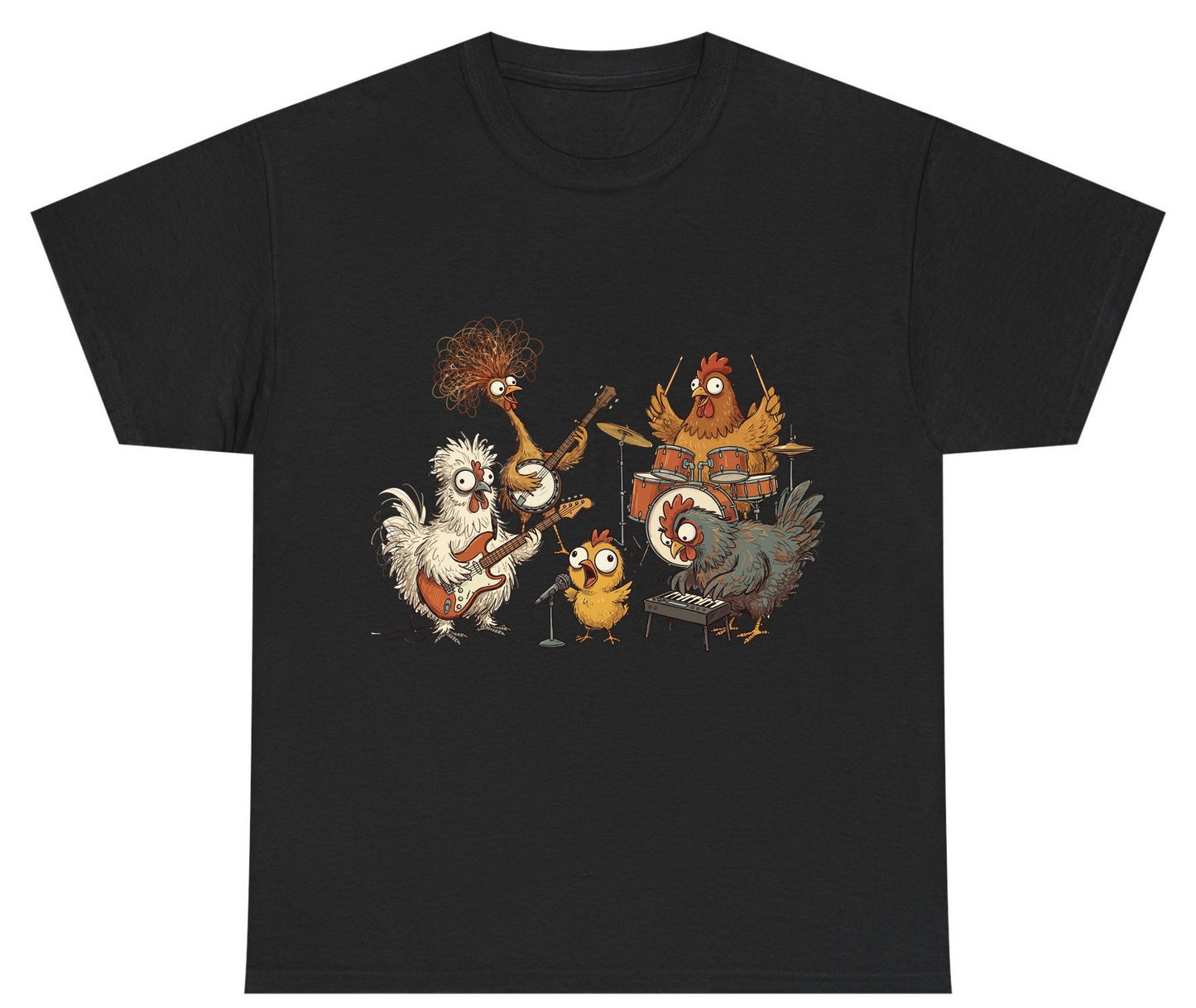 Chicken Rock Band chicken rock band Youth T-Shirt Black product mockup