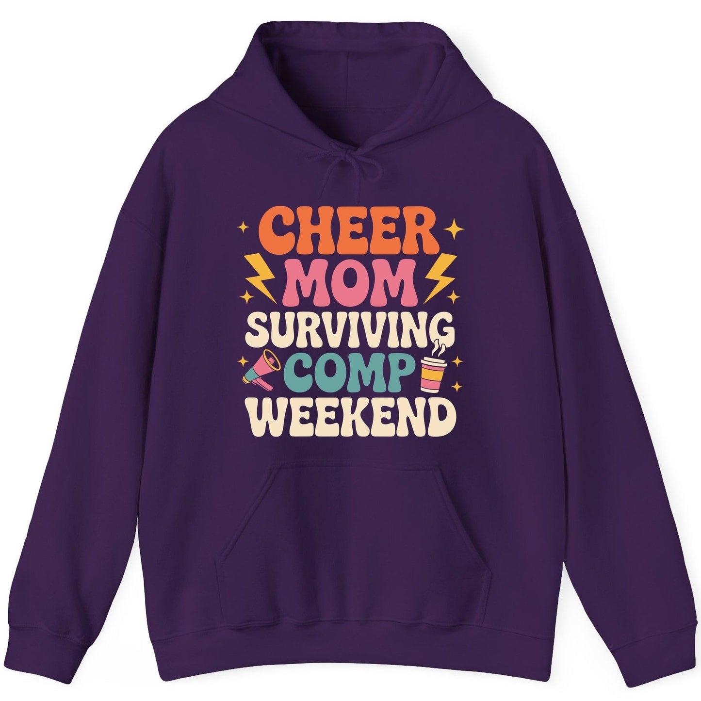 Cheer Mom Surviving Comp Weekend cheer mom Hoodie Purple product mockup