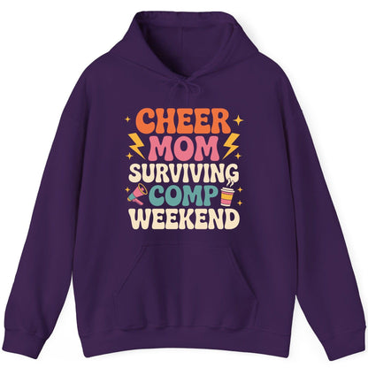 Cheer Mom Surviving Comp Weekend cheer mom Hoodie Purple product mockup
