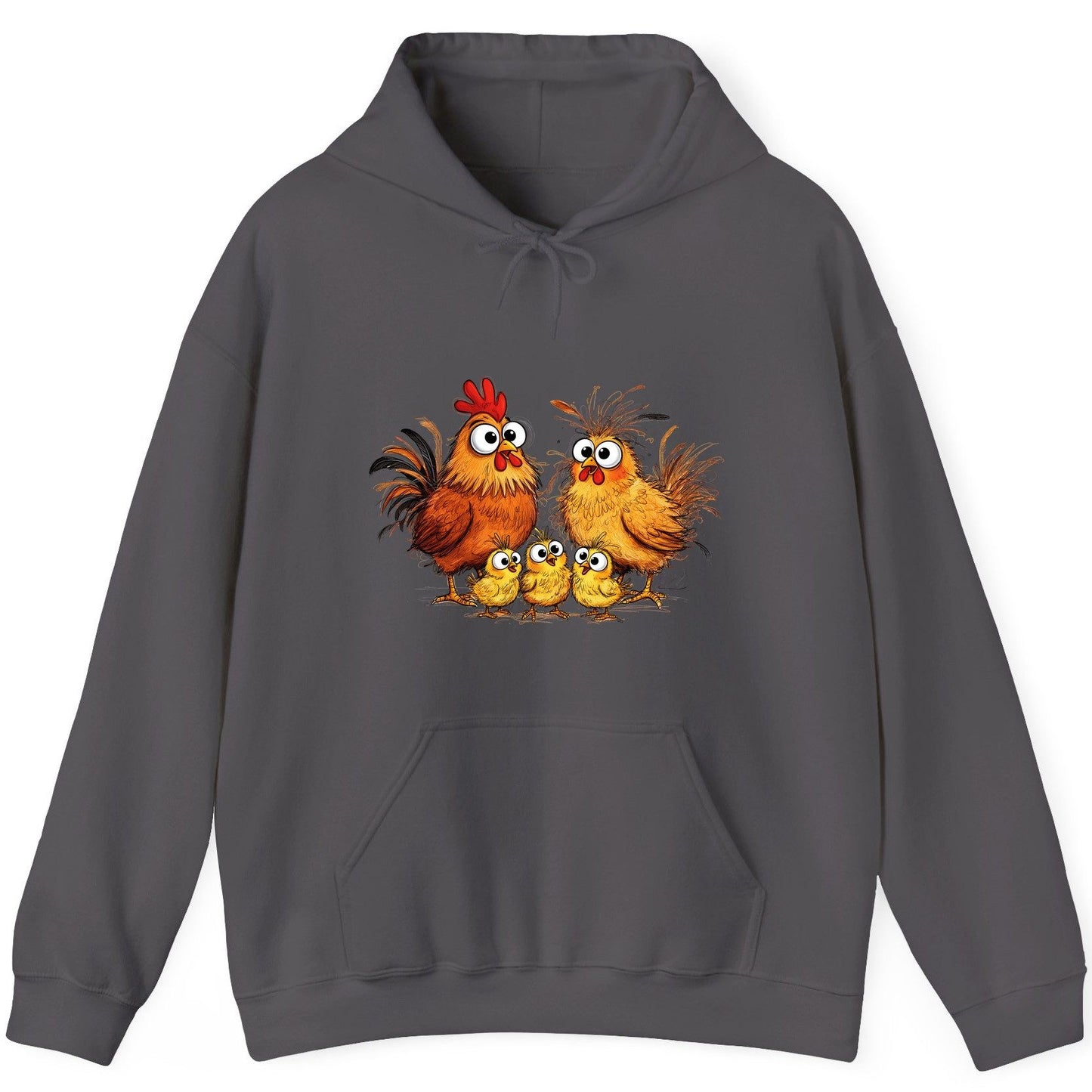 Funny Chicken Family chicken family Hoodie Charcoal product mockup