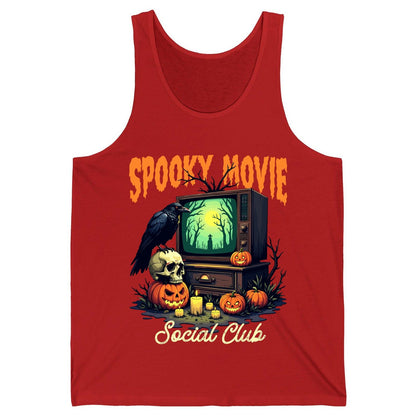 Spooky Movie Social Club Halloween Tank Top Red product mockup